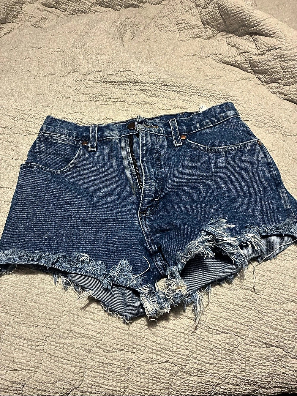 Wrangler Denim Jean Shorts in Blue